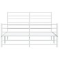 vidaXL Estructura cama metal con cabecero y estribo blanco 140x200 cm vidaXL Estructura cama metal con cabecero y estribo blanco 140x200 cm