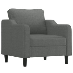 vidaXL Sillón de tela gris oscuro 60 cm