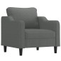 vidaXL Sillón de tela gris oscuro 60 cm