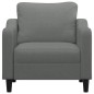 vidaXL Sillón de tela gris oscuro 60 cm