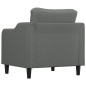 vidaXL Sillón de tela gris oscuro 60 cm