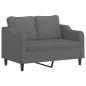 vidaXL Sofá de 2 plazas de tela gris oscuro 120 cm vidaXL Sofá de 2 plazas de tela gris oscuro 120 cm