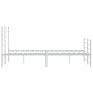 vidaXL Estructura cama metal con cabecero y estribo blanco 140x200 cm vidaXL Estructura cama metal con cabecero y estribo blanco 140x200 cm