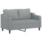 vidaXL Sofá de 2 plazas de tela gris claro 140 cm vidaXL Sofá de 2 plazas de tela gris claro 140 cm