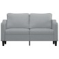 vidaXL Sofá de 2 plazas de tela gris claro 140 cm vidaXL Sofá de 2 plazas de tela gris claro 140 cm
