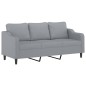 vidaXL Sofá de 3 plazas de tela gris claro 180 cm vidaXL Sofá de 3 plazas de tela gris claro 180 cm