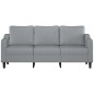 vidaXL Sofá de 3 plazas de tela gris claro 180 cm vidaXL Sofá de 3 plazas de tela gris claro 180 cm