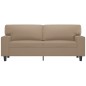 vidaXL Sofá de 2 plazas de cuero sintético color capuchino 140 cm vidaXL Sofá de 2 plazas de cuero sintético color capuchino 140 cm