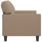 vidaXL Sofá de 2 plazas de cuero sintético color capuchino 140 cm vidaXL Sofá de 2 plazas de cuero sintético color capuchino 140 cm