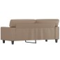 vidaXL Sofá de 2 plazas de cuero sintético color capuchino 140 cm vidaXL Sofá de 2 plazas de cuero sintético color capuchino 140 cm