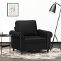 vidaXL Sillón cuero sintético negro 60 cm vidaXL Sillón cuero sintético negro 60 cm