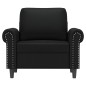 vidaXL Sillón cuero sintético negro 60 cm vidaXL Sillón cuero sintético negro 60 cm
