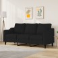 vidaXL Sofá de 3 plazas de tela negro 180 cm vidaXL Sofá de 3 plazas de tela negro 180 cm
