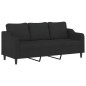 vidaXL Sofá de 3 plazas de tela negro 180 cm vidaXL Sofá de 3 plazas de tela negro 180 cm