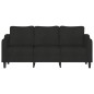 vidaXL Sofá de 3 plazas de tela negro 180 cm vidaXL Sofá de 3 plazas de tela negro 180 cm