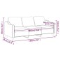 vidaXL Sofá de 3 plazas de tela negro 180 cm vidaXL Sofá de 3 plazas de tela negro 180 cm