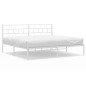 vidaXL Estructura de cama de metal con cabecero blanco 180x200 cm vidaXL Estructura de cama de metal con cabecero blanco 180x200 cm