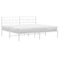 vidaXL Estructura de cama de metal con cabecero blanco 180x200 cm vidaXL Estructura de cama de metal con cabecero blanco 180x200 cm