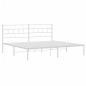vidaXL Estructura de cama de metal con cabecero blanco 180x200 cm vidaXL Estructura de cama de metal con cabecero blanco 180x200 cm