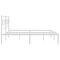 vidaXL Estructura de cama de metal con cabecero blanco 180x200 cm vidaXL Estructura de cama de metal con cabecero blanco 180x200 cm