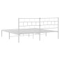 vidaXL Estructura de cama de metal con cabecero blanco 180x200 cm vidaXL Estructura de cama de metal con cabecero blanco 180x200 cm