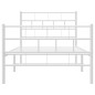 vidaXL Estructura cama metal con cabecero y pie cama blanca 90x200 cm vidaXL Estructura cama metal con cabecero y pie cama blanca 90x200 cm