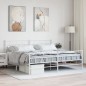 vidaXL Estructura cama metal con cabecero y pie cama blanco 183x213 cm