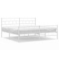vidaXL Estructura cama metal con cabecero y pie cama blanco 183x213 cm