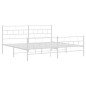 vidaXL Estructura cama metal con cabecero y pie cama blanco 183x213 cm
