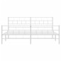 vidaXL Estructura cama metal con cabecero y pie cama blanco 183x213 cm
