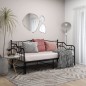 vidaXL Estructura de sofá cama extraíble de metal negro 90x200 cm vidaXL Estructura de sofá cama extraíble de metal negro 90x200 cm