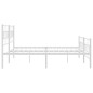 vidaXL Estructura cama metal con cabecero y pie cama blanco 183x213 cm