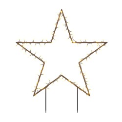 vidaXL Estrella de luz decorativa Navidad con estacas 115 LED 85 cm