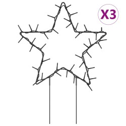 vidaXL Estrella de luz decorativa Navidad con estacas 50 LED 29 cm