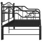 vidaXL Estructura de sofá cama extraíble de metal negro 90x200 cm vidaXL Estructura de sofá cama extraíble de metal negro 90x200 cm