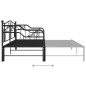 vidaXL Estructura de sofá cama extraíble de metal negro 90x200 cm vidaXL Estructura de sofá cama extraíble de metal negro 90x200 cm