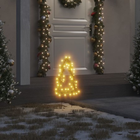 vidaXL Árbol de Navidad lde uces con estacas 3 uds 50 LED 30 cm