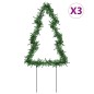 vidaXL Árbol de Navidad lde uces con estacas 3 uds 50 LED 30 cm vidaXL Árbol de Navidad lde uces con estacas 3 uds 50 LED 30 cm