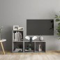 vidaXL Muebles de salón 2 piezas madera ingeniería gris hormigón