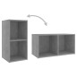 vidaXL Muebles de salón 2 piezas madera ingeniería gris hormigón