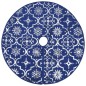 vidaXL Falda del árbol de Navidad de lujo con calcetín tela azul 150cm vidaXL Falda del árbol de Navidad de lujo con calcetín tela azul 150cm