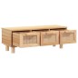 vidaXL Mesa de centro madera contrachapada y pino marrón 80x40x30 cm