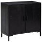 vidaXL Aparador de madera maciza de pino negro 75x35x70 cm