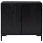 vidaXL Aparador de madera maciza de pino negro 75x35x70 cm