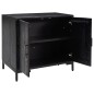 vidaXL Aparador de madera maciza de pino negro 75x35x70 cm