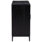 vidaXL Aparador de madera maciza de pino negro 75x35x70 cm