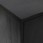 vidaXL Aparador de madera maciza de pino negro 75x35x70 cm
