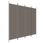 vidaXL Biombo divisor de 4 paneles de tela gris antracita 200x220 cm vidaXL Biombo divisor de 4 paneles de tela gris antracita 200x220 cm