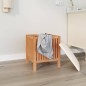 vidaXL Taburete de baño madera maciza de nogal 40,5x40x52 cm vidaXL Taburete de baño madera maciza de nogal 40,5x40x52 cm