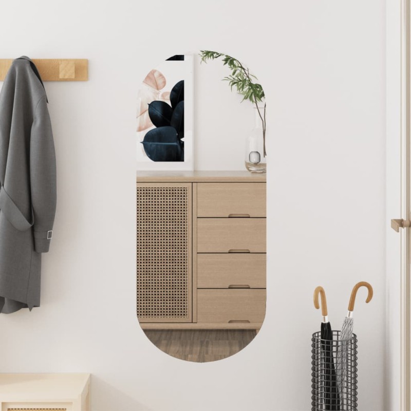 vidaXL Espejo de pared vidrio ovalado 30x70 cm vidaXL Espejo de pared vidrio ovalado 30x70 cm